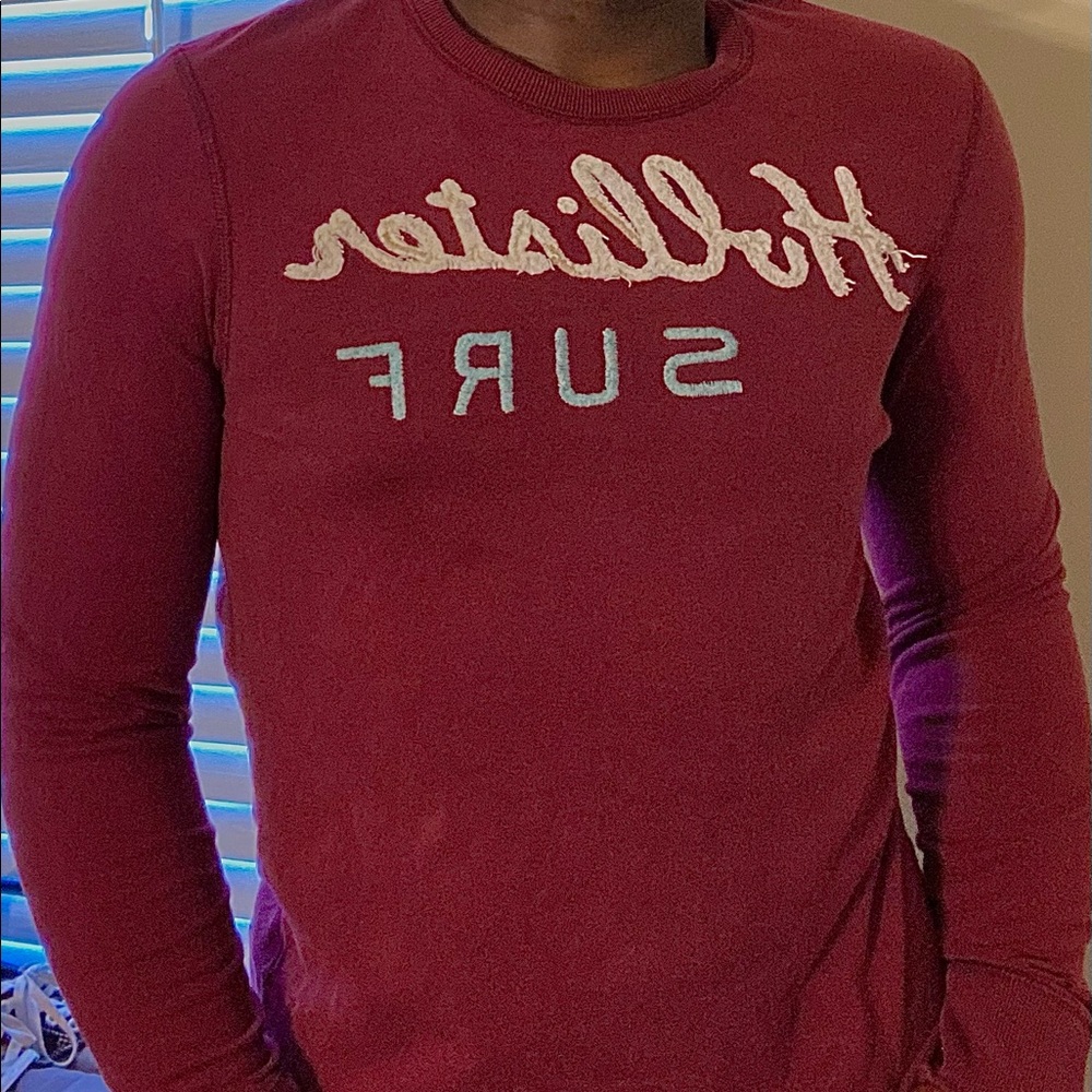 Maroon Hollister Long Sleeve Shirt